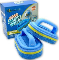 Ergonomic 2-Piece Bathroom & Kitchen Scrubbing Brush Set – All Purpose Cleaning