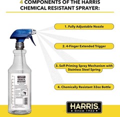 3 Pack 32 Oz Chemical Resistant Spray Bottles Professional Cleaning Water