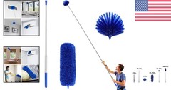 Extendable Cobweb Duster Kit – 100-Inch Telescopic Pole for Effortless Cleaning