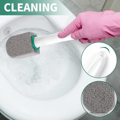 Pumice Stone Toilet Cleaner with Long Handle,Pumice Toilet Scrubber Toilet Bowl