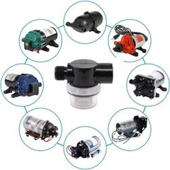 Twist-On Pipe Water Pump Strainer, Water Pump Filter Compatible W Color: Black