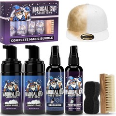 Hat Cleaning Kit with Foam Cleaner Brush Deodorizer Protec Headwear Cleaner