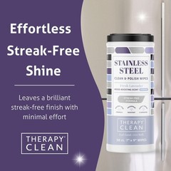 Stainless Steel Appliance Cleaner Wipes 30 Count (2 Pack) – Streak-Free Shine, R
