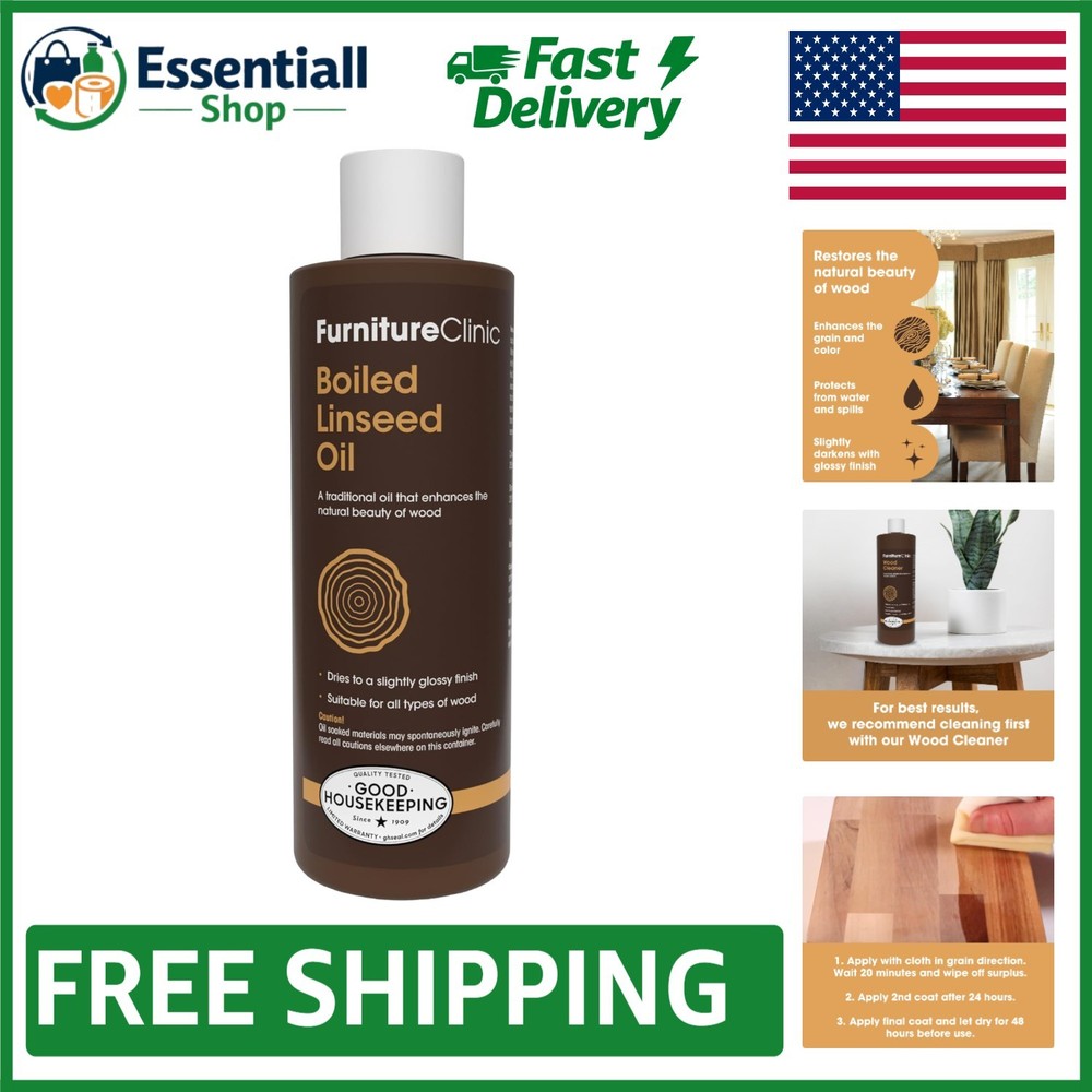 Good Housekeeping Approved Boiled Linseed Oil – 250ml | Glossy Finish Guaranteed