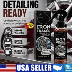 Iron Eraser Rust Remover Spray, Car Wheel Paint Brake Dust Fast Cleaner 120ML US