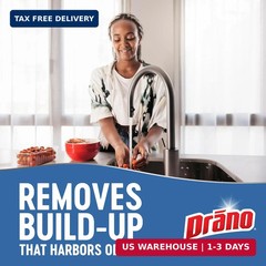 Drano EarlyAction Foamer, Drain Clog Remover & Cleaner, Unclogs Hair, Grease, So