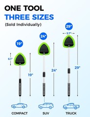 XINDELL Windshield Cleaner Tool – Car Interior Window Cleaning Kit with Exten…