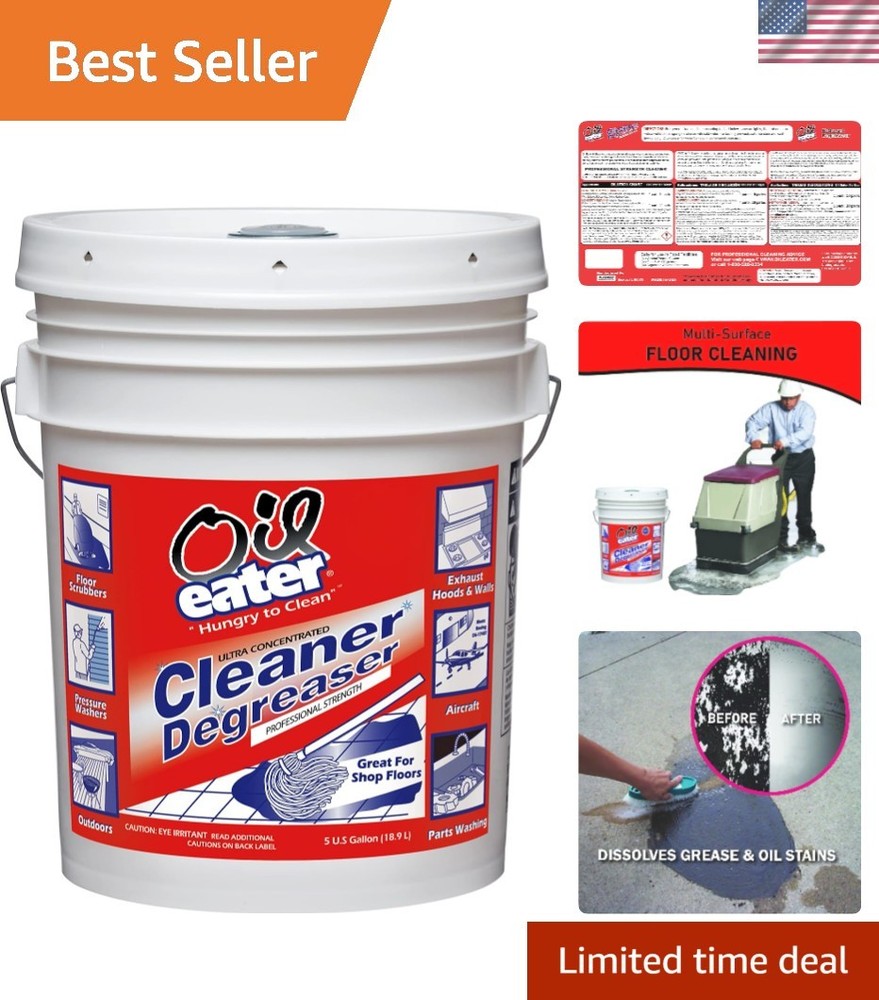 5 Gallon Cleaner/Degreaser, light yellow, 640 Fl Oz Pack of 1
