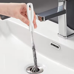 Flexible Drain Cleaning Brush Hair Clog Remover Sink Pipe Cleaner Tool Set