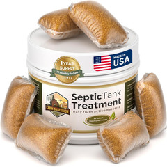 Septic Tank Treatment – 1 Year Supply of Septic Safe Dissolvable Easy Flush Live