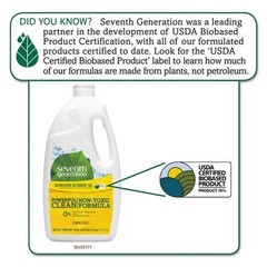 Seventh Generation Natural Automatic Dishwasher Gel, Lemon Scent, 42 oz Bottle