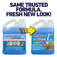 Wet & Forget Outdoor Moss, Mold and Mildew Stain Remover Concentrate – 1 Gal