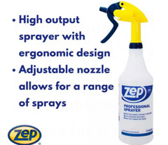 Zep Professional Spray Bottles 32oz (6-Pack) Heavy Duty Adjustable Nozzle NEW