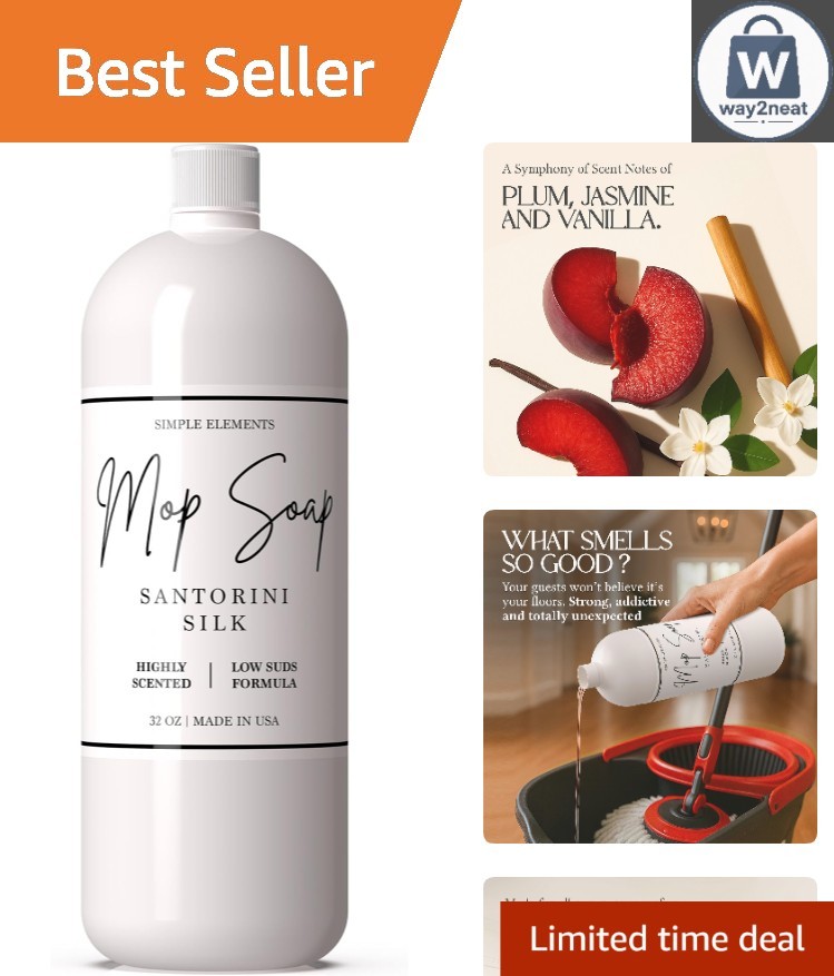 Luxury Santorini Silk Mop Soap 32oz – Safe for Kids & Pets – All Surface Cleaner