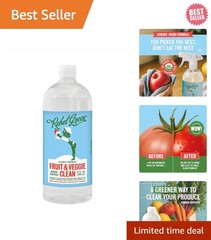 32 Fl Oz Natural Veggie & Fruit Wash – Removes Pesticides & Waxes Effectively