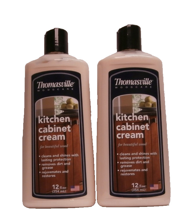 Thomasville Kitchen Cabinet Cream For Wood Cleans Shines Protects 12oz (2 bottle