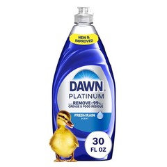 Dawn Platinum Dish Soap Fresh Rain Scent Liquid Dishwashing Detergent Powerful