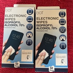 2 boxes of 50 = 100 IJOY Electronic Wipes Isopropyl Alcohol 70% Fragrance Free