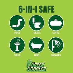 Green Gobbler Unscented Drain Clog Dissolver – 31 fl oz: Liquid Gel,Paraben-Free