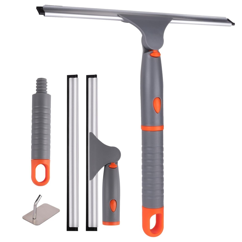 All Purpose 12 inch Shower Squeegee with 2pcs Wiper Blade Window Squeegee Sof…
