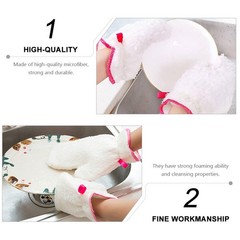 6Pcs Non Slip White Housework Gloves Made with Durable Microfiber Material