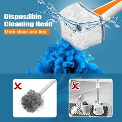 Disposable Toilet Bowl Cleaner Wand with 40 Cleaner Refills Wall Mounted Long…