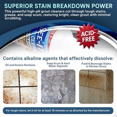 SEE-IT! Grout & Tile Deep Cleaner Brightener & Heavy-Duty Stain Remover Acid-…