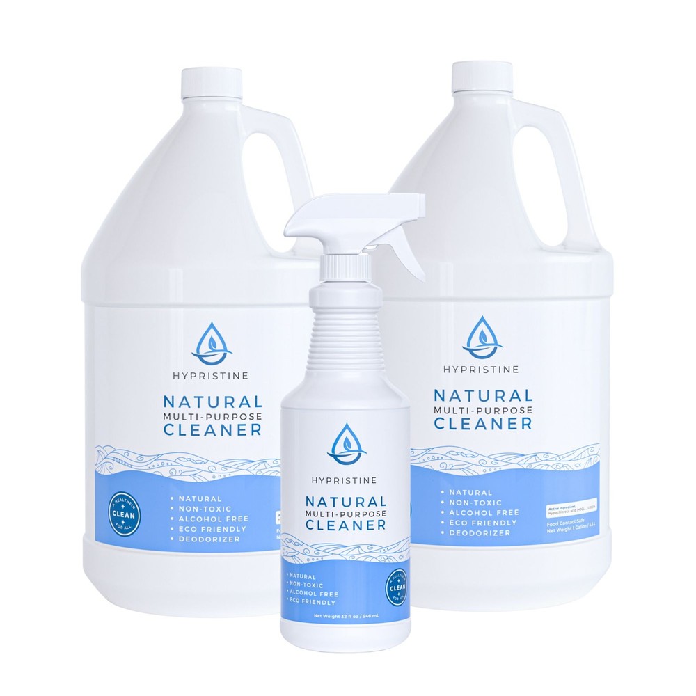 Hypristine Natural Multipurpose Surface Cleaner, 32oz Spray & 2 1 Gallon Bottles