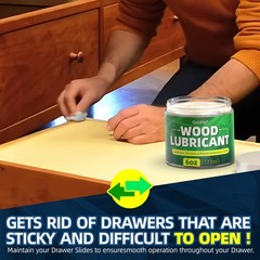 6oz Wood Lubricant & Wood Wax Paste Wax for Wood, Sliding Drawer & Door Hing…