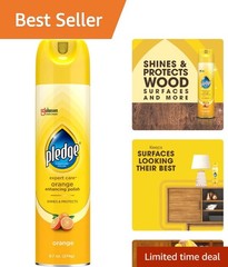 Pledge Enhancing Polish, Wood & Furniture Spray, Orange Scent, 9.7oz