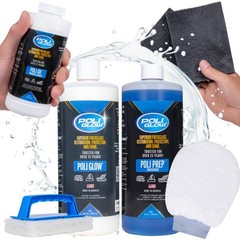Poli Glow Deluxe Kit Fiberglass RV Boat Cleaner – Complete Fiberglass Restor…