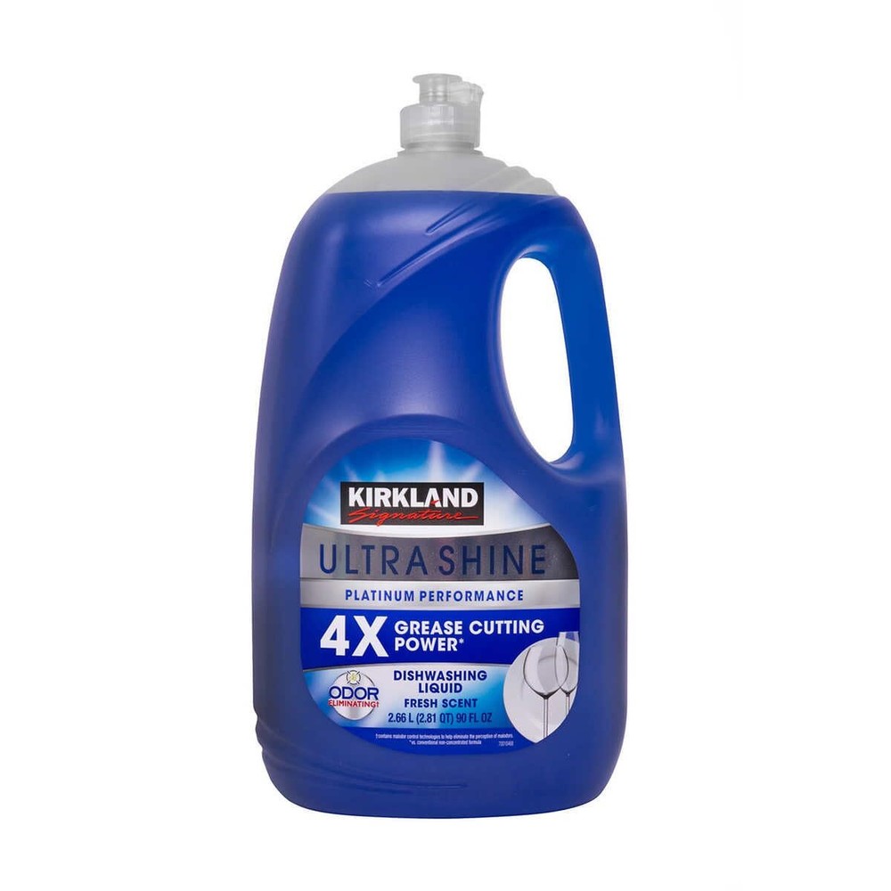 Kirkland Signature Ultra Shine Liquid Dish Soap, Fresh (90 Fluid Ounce)