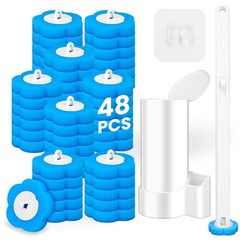 Disposable Toilet Brush, Extended Handle with 48 Cleaner Refills, Toilet Brus…