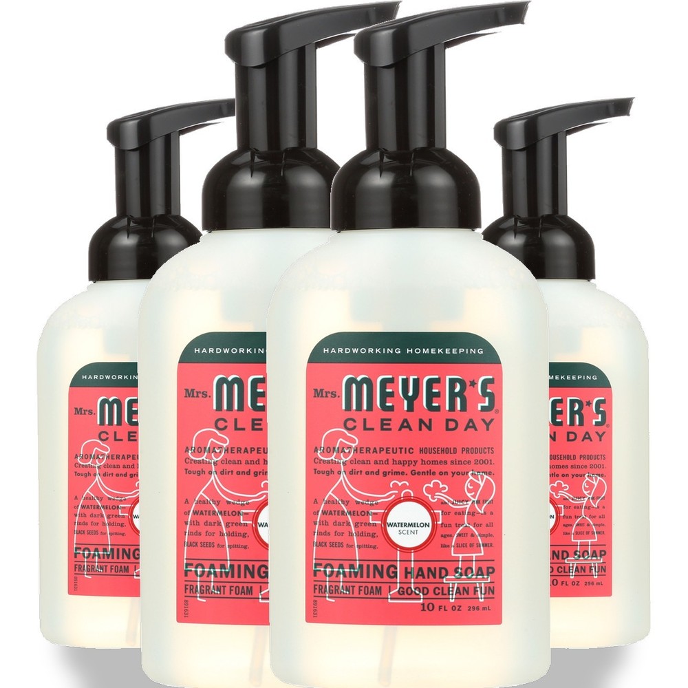 Mrs. Meyers Foaming Watermelon Hand Soap Meyer’S Clean Day 10 Fl Oz 4 Pack