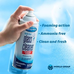 Glass Cleaner Foam, Foaming Action & Spray, 19oz – 2 Pack – Clean Fresh Scent…