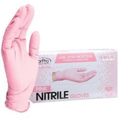 ForPro Professional Collection Disposable Nitrile Small (Pack of 100), Pink