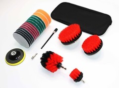 Drill Scrub Brush Kit 21 Piece Set R Fabric/Tile/Ceramic FREE EXPEDITED SHIPPING