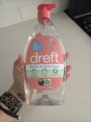 Dreft Bottle and Dish Soap, Fragrance Free Formula, Baby Bottle Wash, 18oz