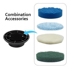 Replaceable Brush Heads Electric Spin Scrubber,4 Pack Brush Heads & 4 pcs Ext…