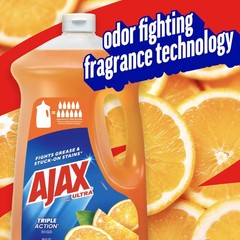 Ultra Liquid Dish Soap Orange Scent, Triple Action, 90 fl oz Bottle