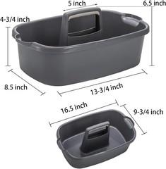Ergonomic 12.6L Cleaning Bucket Set – Stylish Plastic Caddy for Home or Garden