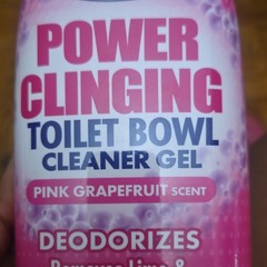 Power Clinging Toilet Bowl Cleaner Gel Pink Grapefruit Scent Deodorizes