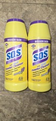 SOS Cleanser Powder with Power of Clorox Bleach -Lavender Scent- 2 LARGE BTLS