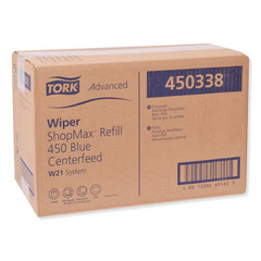 9.9 In. X 13.1 In. Blue Advanced Shopmax Wiper 450 Center Feed Refill Cleaning W