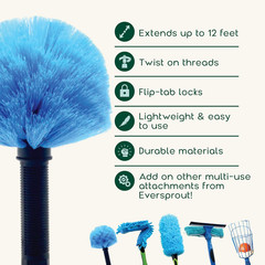 EVERSPROUT 5-To-12Ft Telescoping Durable Duster with Extension Pole – Lightweigh
