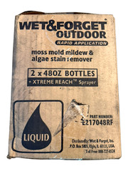 Wet & Forget Outdoor Rapid Application Stain Remover, 2 x 48oz Refills w/Sprayer