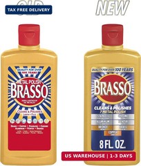 8 oz Brasso Metal Polish –All Purpose Cleaner for Brass, Bronze, Chrome & Copper