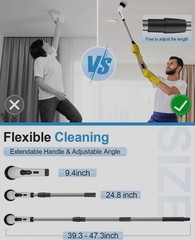 7-in-1 Electric Spin Scrubber, 25W Powerful Cordless Cleaning Brush with Adju…