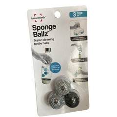 Water Bottle Cleaners 3pc Silicone Balls for Narrow Necks, Odor & Bacteria