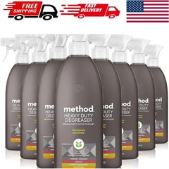 Heavy Duty Lemongrass Degreaser Spray – 28 Oz Pack of 8 for Kitchen Perfection